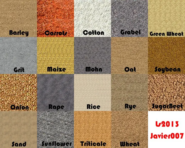 Textury zbóż