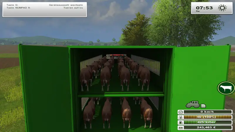 Krampe pigs and cattle transporter