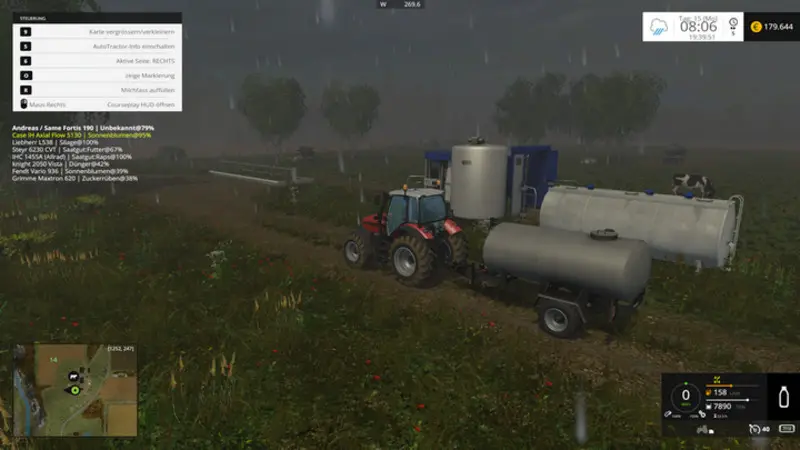 FS15 Jednoosiowa beczka do mleka v1.1