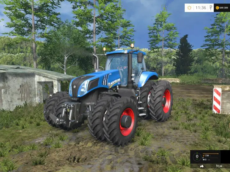 FS15 New Holland T8 with Row Crop Duals