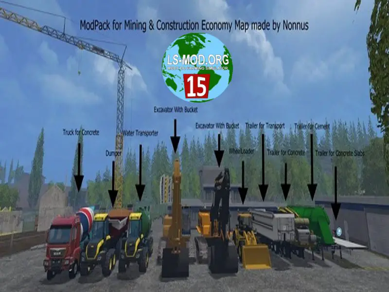 FS15 Mining Construction Economy V 1.0