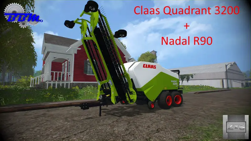 FS15 Claas Quadrant 3200 & Nadal R90