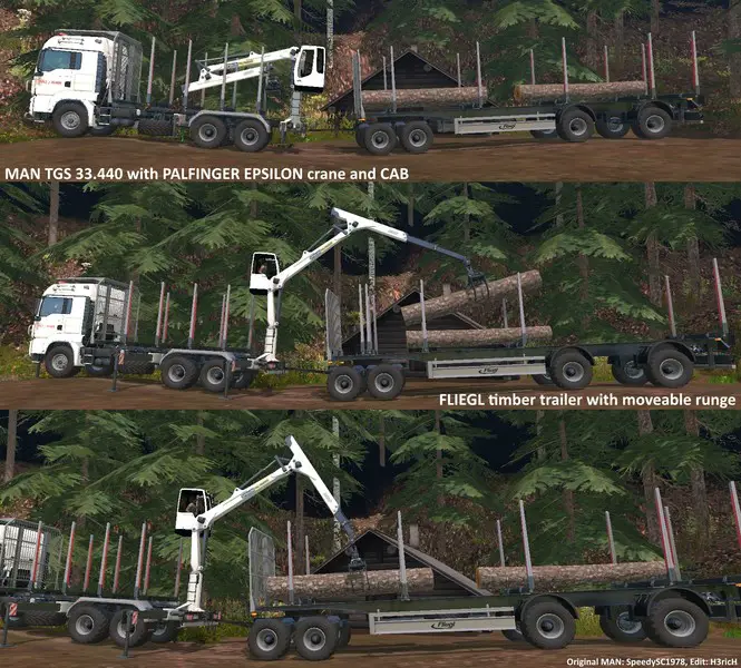 FS15 MAN TGS 33.440 Forestry Truck & Trailers v0.7