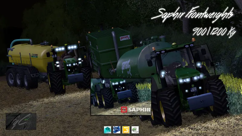 FS15 Przedni obciążnik Saphir 900/1200 Kg