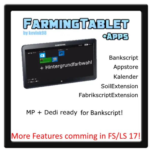 FS15 Farming Tablet z aplikacjami v1.0.1