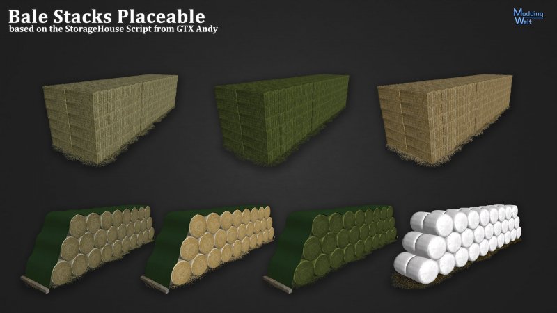 FS17 BALE STACKS PLACEABLE